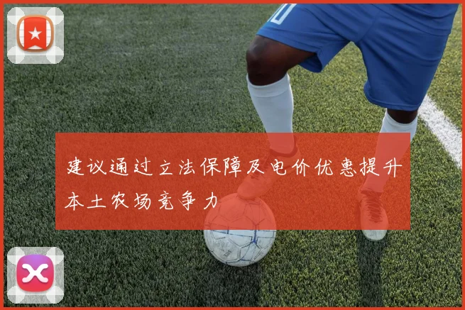 建议通过立法保障及电价优惠提升本土农场竞争力